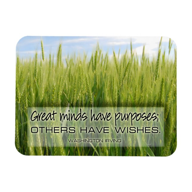 Washington Irving Inspirational Quote "Minds" Flex Magnet (Horizontal)