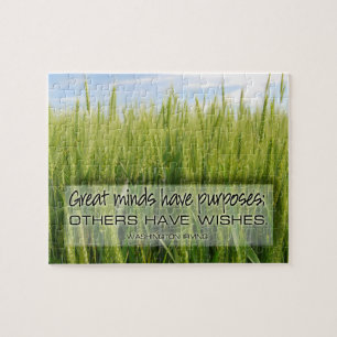 Washington Irving Inspirational Quote "Minds" Jigsaw Puzzle