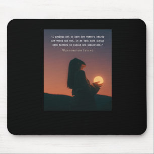 Washington Irving Quote I Profess Not To Know How  Mouse Mat