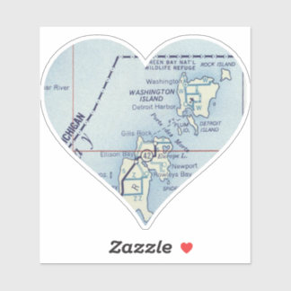Washington Island WI Vintage Map