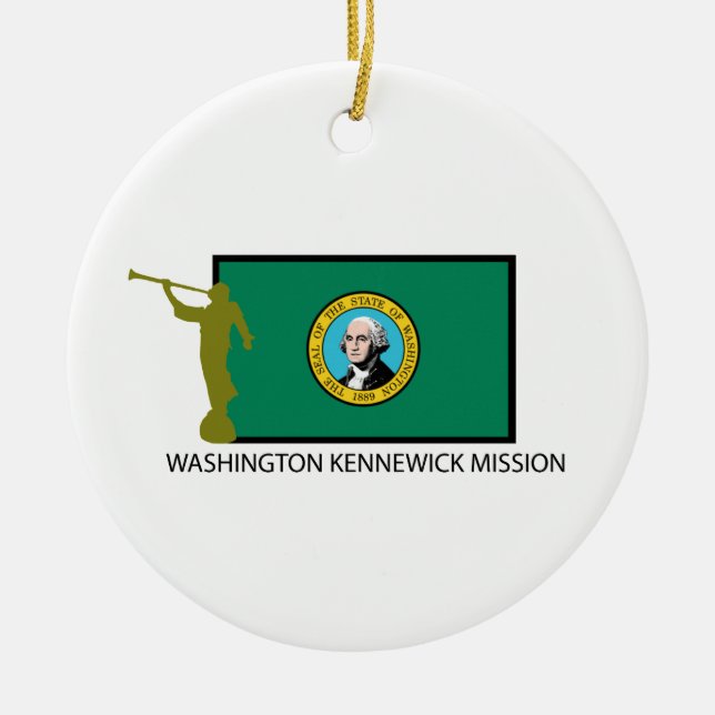 WASHINGTON KENNEWICK MISSION LDS CTR CERAMIC TREE DECORATION (Front)