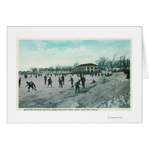 Washington Lake Park Ice Skating Scene