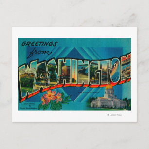 Washington - Large Letter Scenes 2 Postcard