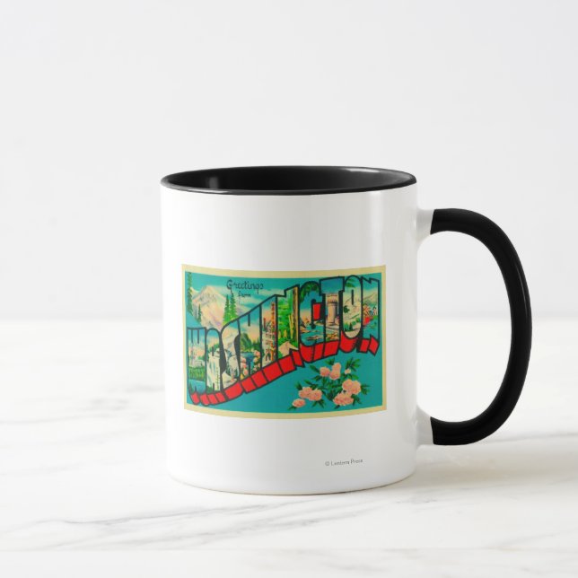 Washington - Large Letter Scenes Mug (Right)