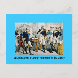 Washington Leaving command of the Army Postcard