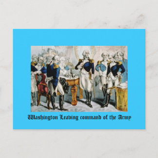 Washington Leaving command of the Army Postcard