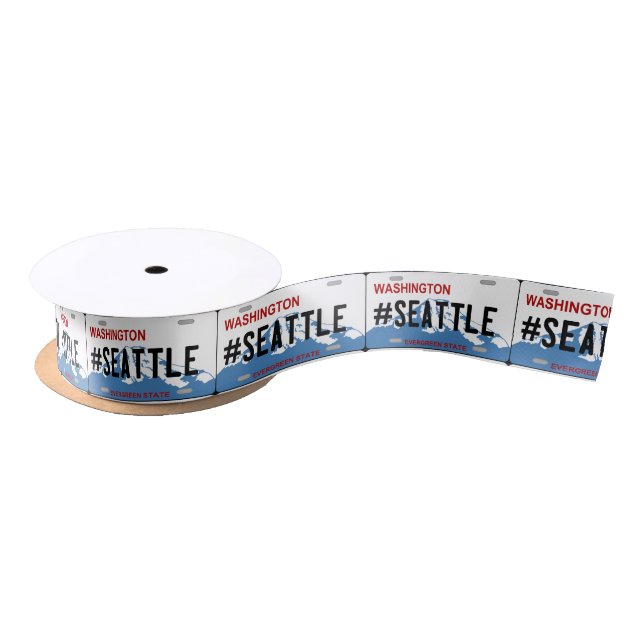 Washington license Seattle ribbon Satin Ribbon (Spool)
