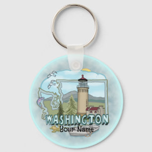 Washington Lighthouse Key Ring