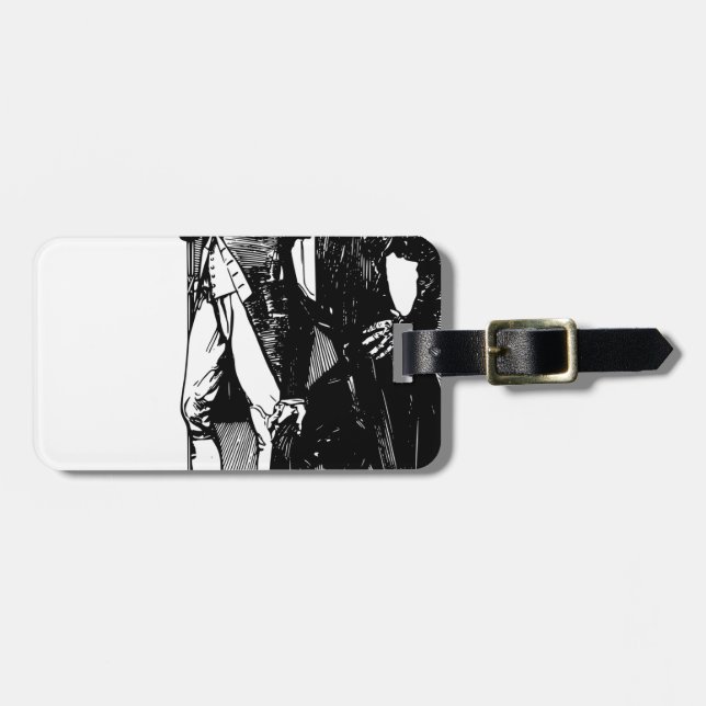 washington lincoln luggage tag (Front Horizontal)