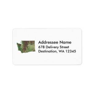 Washington Map Address Label