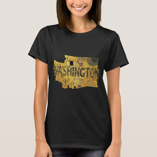 Washington Map and Text T-Shirt (Front)