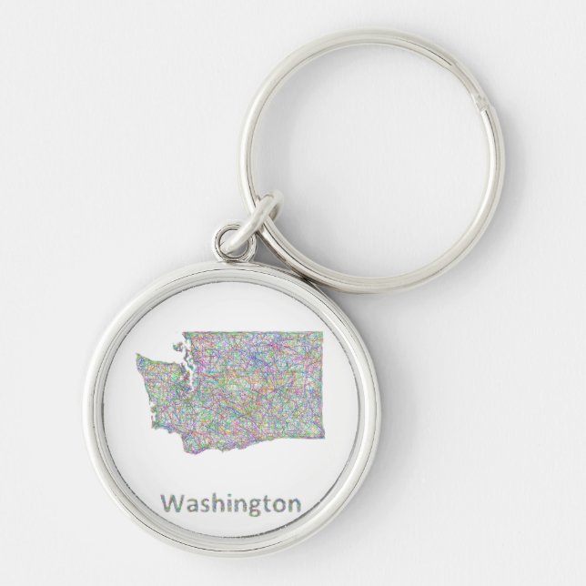 Washington map key ring (Front)