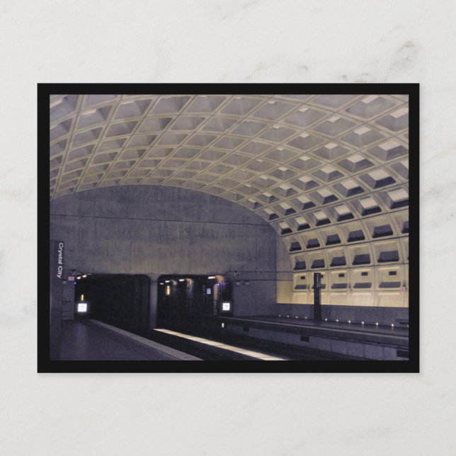 Washington Metro - Crystal City Station Postcard (Front)