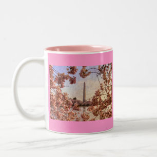 Washington Monument and Cherry Blossoms Mug