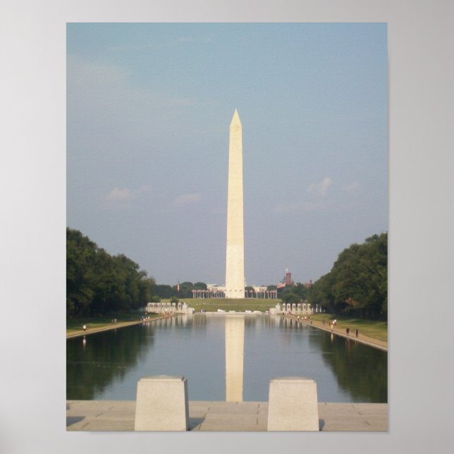 Washington Monument and the Reflecting Pool Poster (Front)