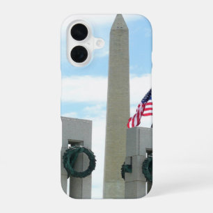 Washington Monument and WWII Memorial in DC iPhone 16 Case