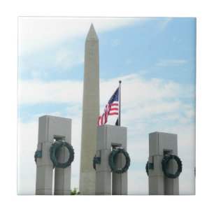 Washington Monument and WWII Memorial in DC Tile