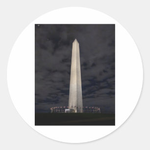 Washington Monument At Night Sticker