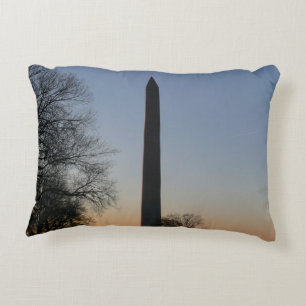 Washington Monument at Sunset Decorative Cushion