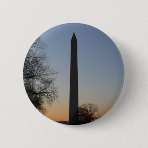 Washington Monument at Sunset in DC 6 Cm Round Badge