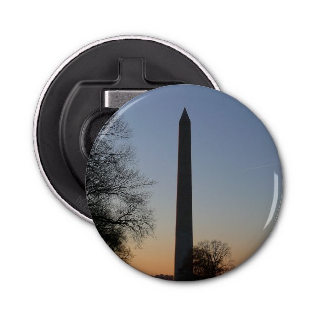 Washington Monument at Sunset in DC Bottle Opener (Front)