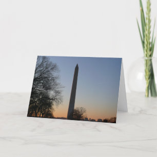 Washington Monument at Sunset in DC Card