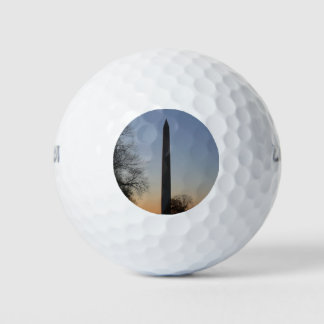 Washington Monument at Sunset in DC Golf Balls