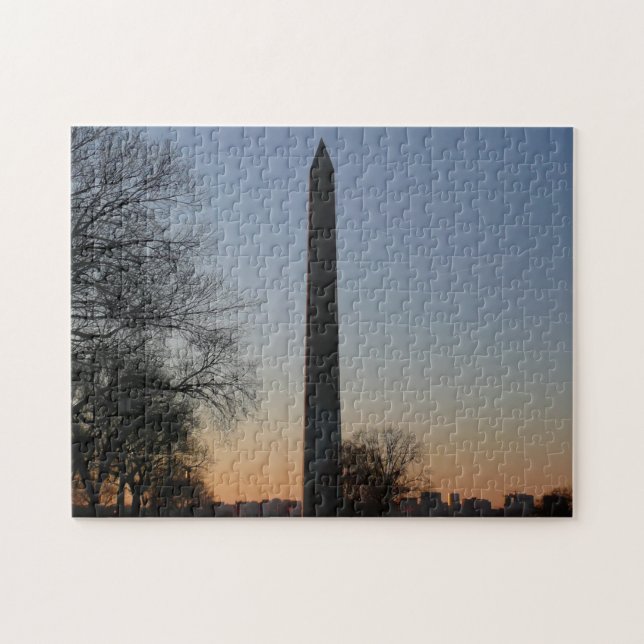 Washington Monument at Sunset in DC Jigsaw Puzzle (Horizontal)