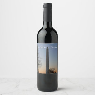 Washington Monument at Sunset in DC Wine Label
