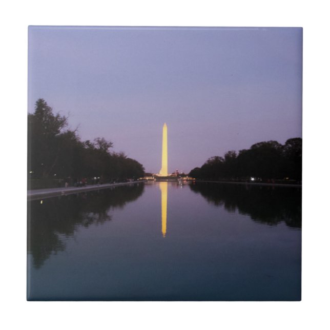 Washington Monument at Sunset Tile (Front)