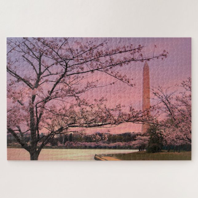 Washington Monument Cherry Blossom Festival Jigsaw Puzzle (Horizontal)