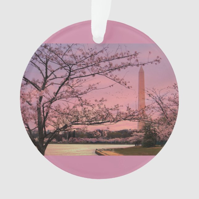 Washington Monument Cherry Blossom Festival Ornament (Front)