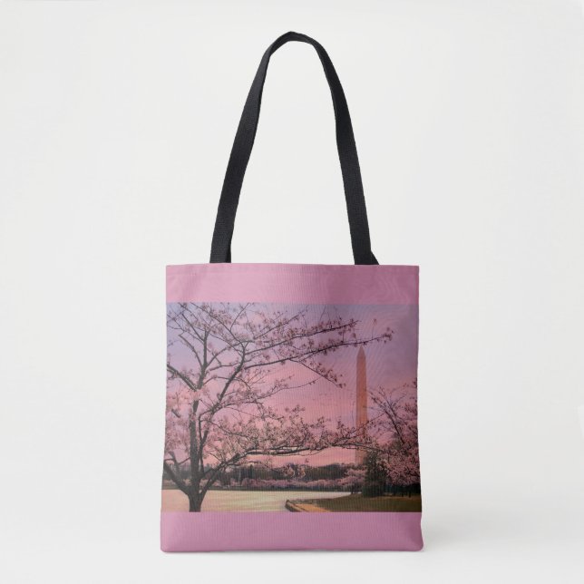 Washington Monument Cherry Blossom Festival Tote Bag (Front)