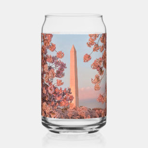 Washington Monument - Cherry Blossoms Can Glass