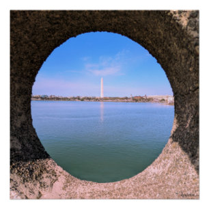 Washington Monument during cherry blossoms 22  Poster