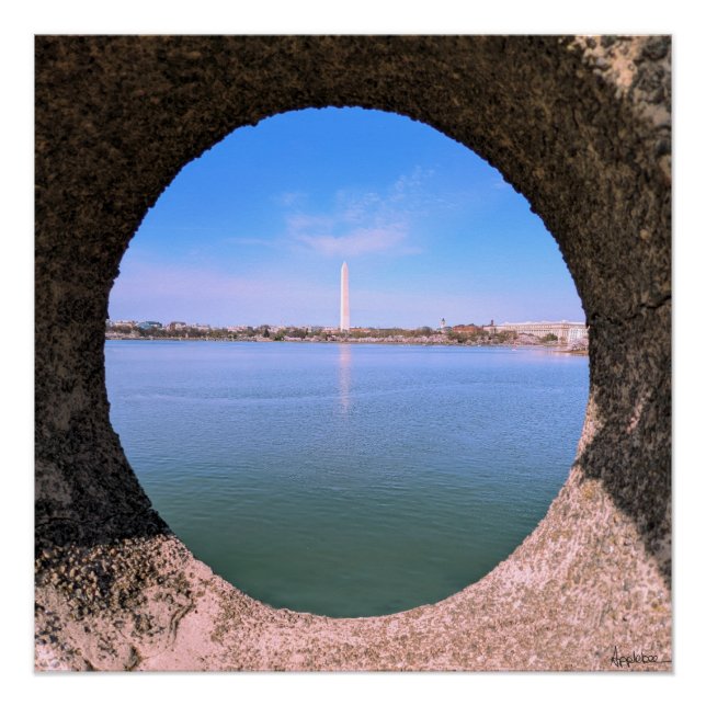 Washington Monument during cherry blossoms 22  Poster (Front)