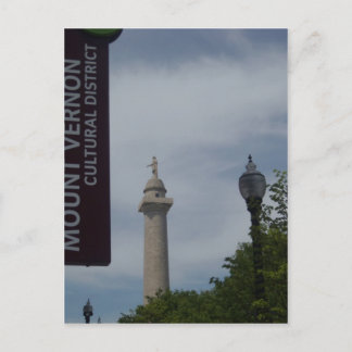 Washington Monument In Mount Vernon Baltimore Postcard