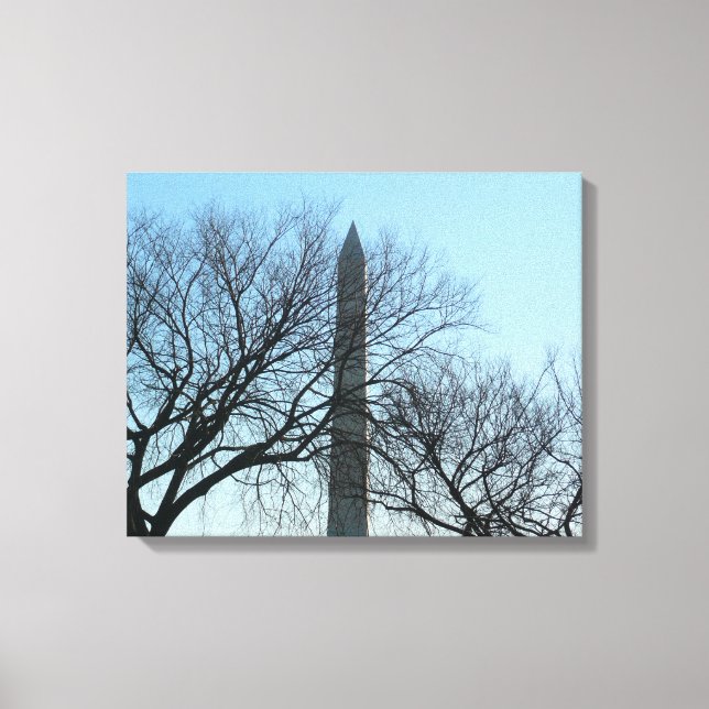 Washington Monument in Winter I Landscape Canvas Print (Front)
