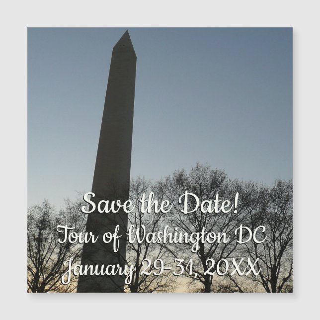 Washington Monument in Winter II Landscape (Front)