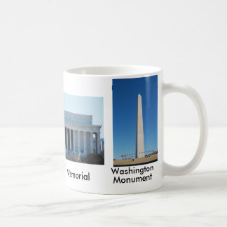 Washington Monument, Lincoln & Jefferson Memorials Coffee Mug