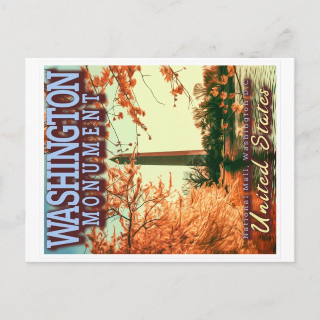 WASHINGTON MONUMENT - NATIONAL MALL WASHINGTON DC POSTCARD (Front)