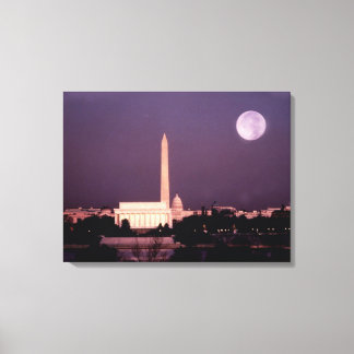 Washington Monument, the Capitol and Jefferson Canvas Print