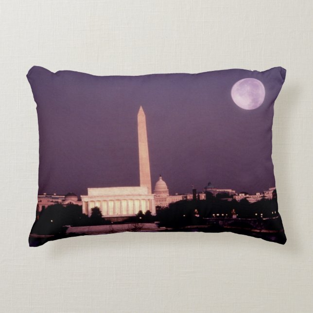 Washington Monument, the Capitol and Jefferson Decorative Cushion (Front)