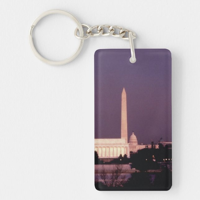 Washington Monument, the Capitol and Jefferson Key Ring (Front)