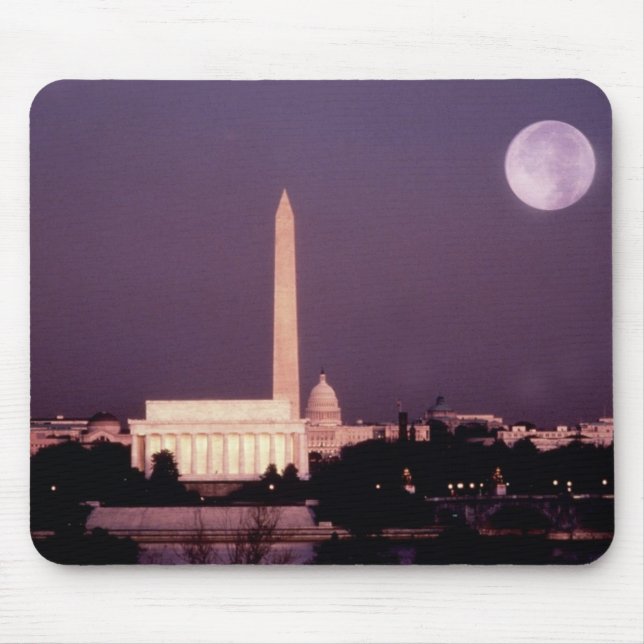 Washington Monument, the Capitol and Jefferson Mouse Mat (Front)