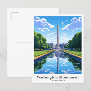 Washington Monument United States Travel Postcard
