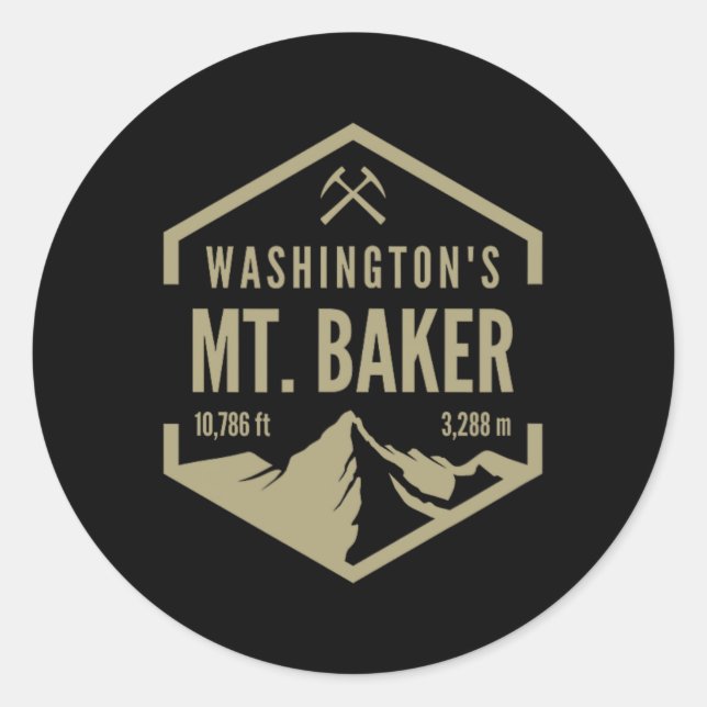 Washington Mt. Byker  Classic Round Sticker (Front)