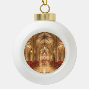 Washington National Cathedral Bethlehem Chapel Ceramic Ball Christmas Ornament