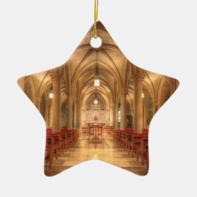 Washington National Cathedral Bethlehem Chapel Ceramic Tree Decoration (Front)
