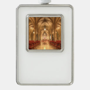 Washington National Cathedral Bethlehem Chapel Silver Plated Framed Ornament